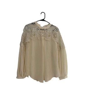 NWT- Altar’s State Blouse with Lace Accents